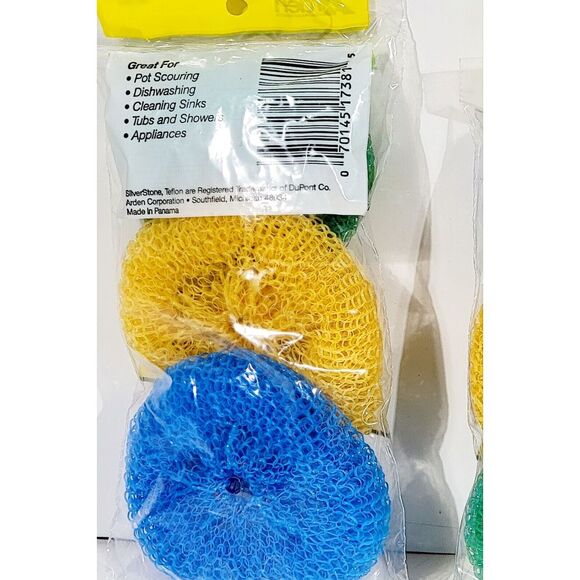 New - Kitchen Dish Pot Pan Plastic Mesh Scouring Washing Cleaning Scrubber - Picture 7 of 9
